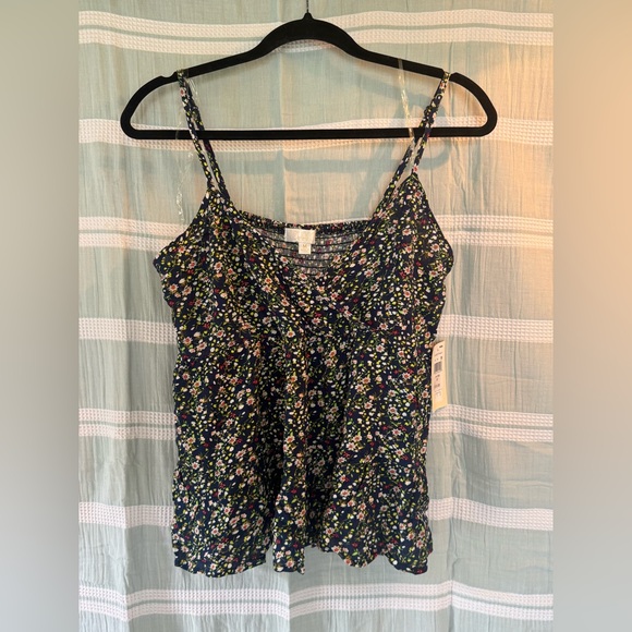 Floral Print Camisole with Spaghetti Straps - Picture 1 of 6
